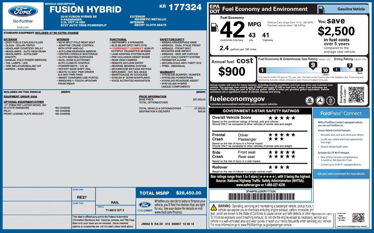 Used 2019 Ford Fusion SE image 4