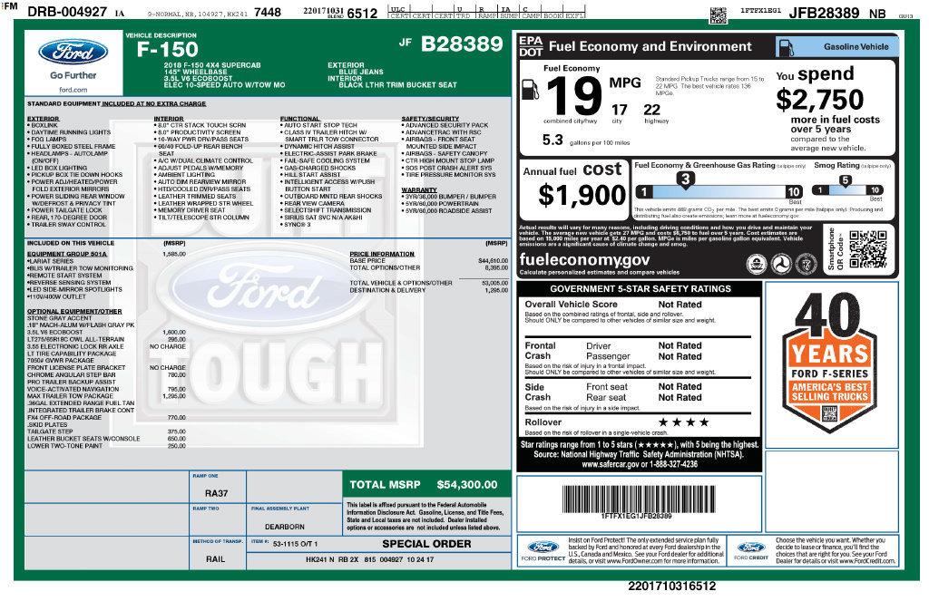Used 2018 Ford F150 Lariat w/ Equipment Group 501A Mid AWD/4WD image 5