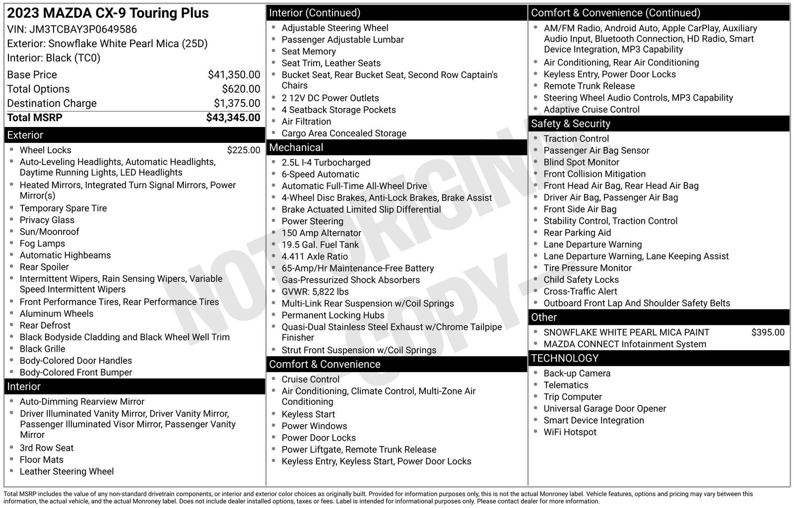 Certified 2023 MAZDA CX-9 Touring Plus AWD/4WD image 26