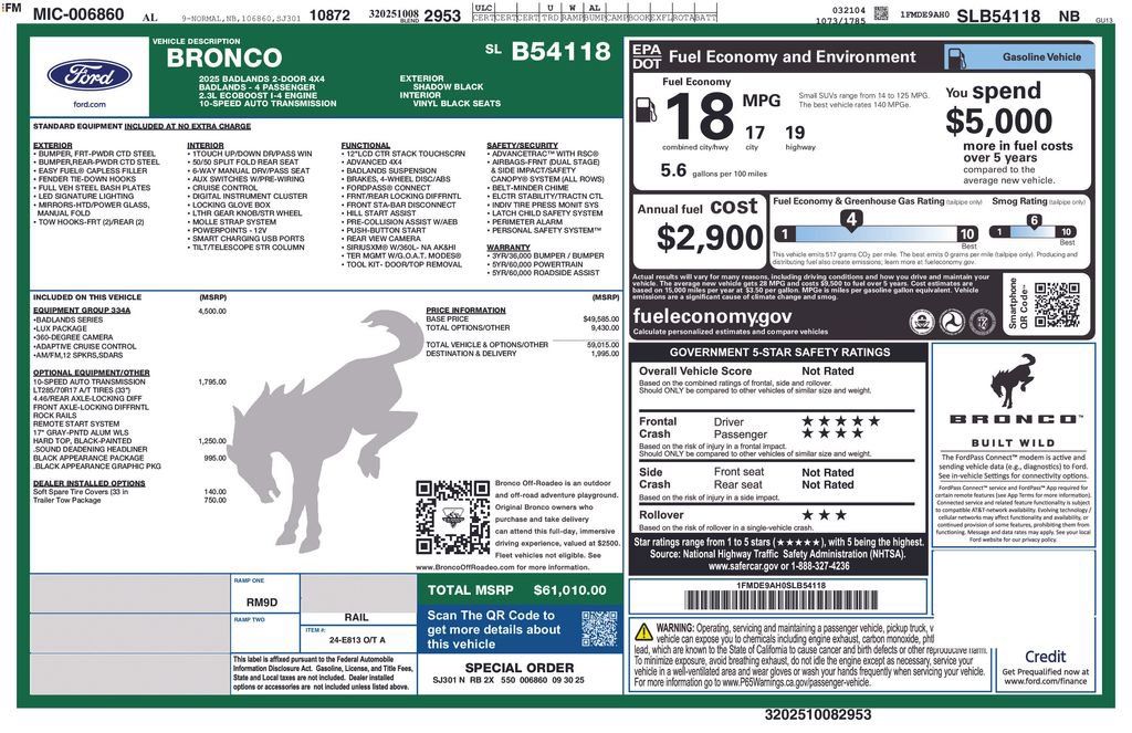 New 2025 Ford Bronco Badlands image 4