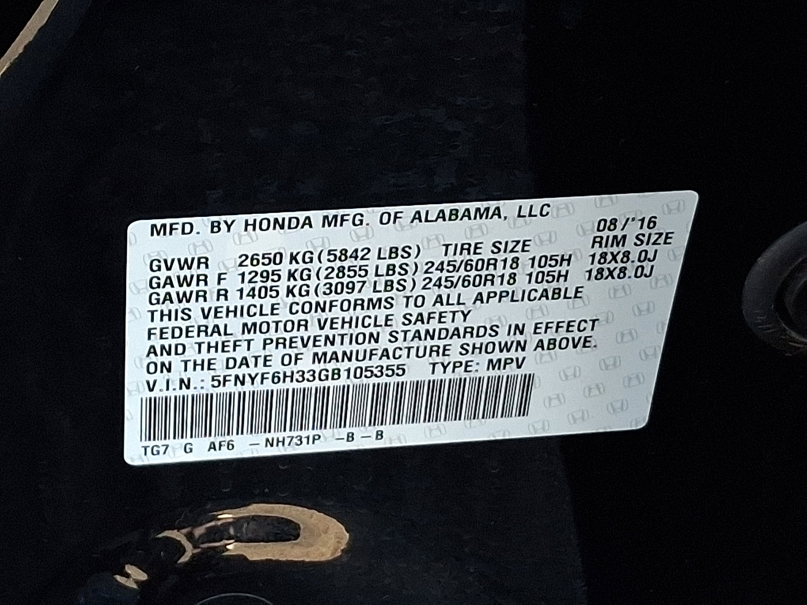 Used 2016 Honda Pilot EX image 26