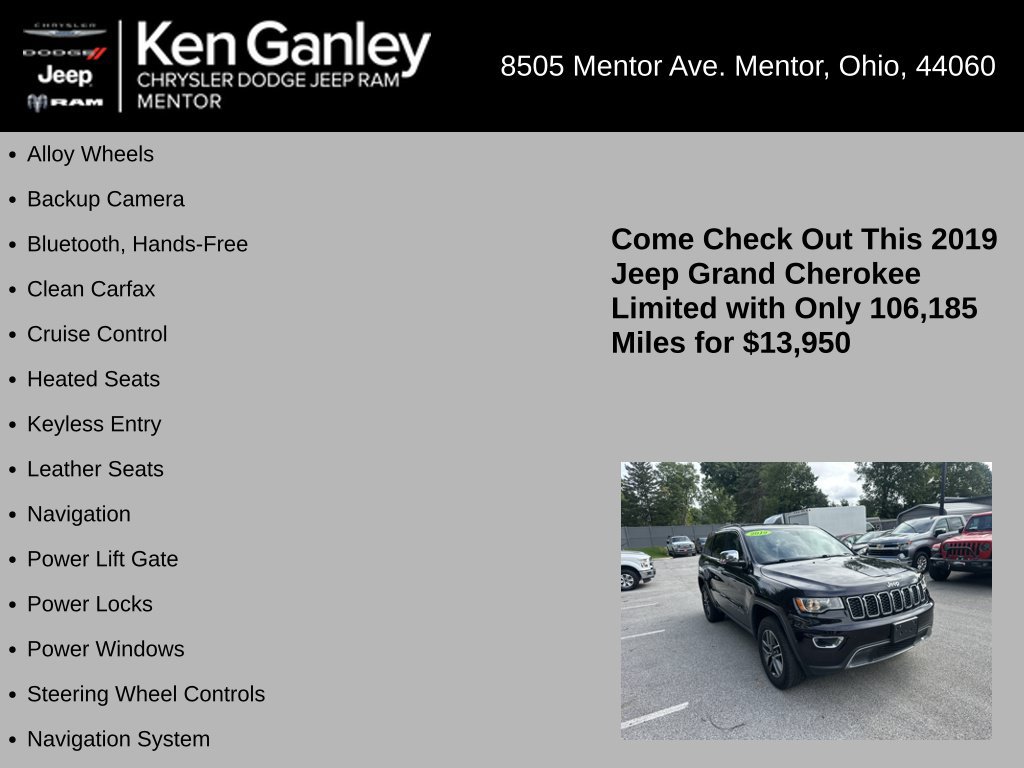 Used 2019 Jeep Grand Cherokee Limited AWD/4WD image 5