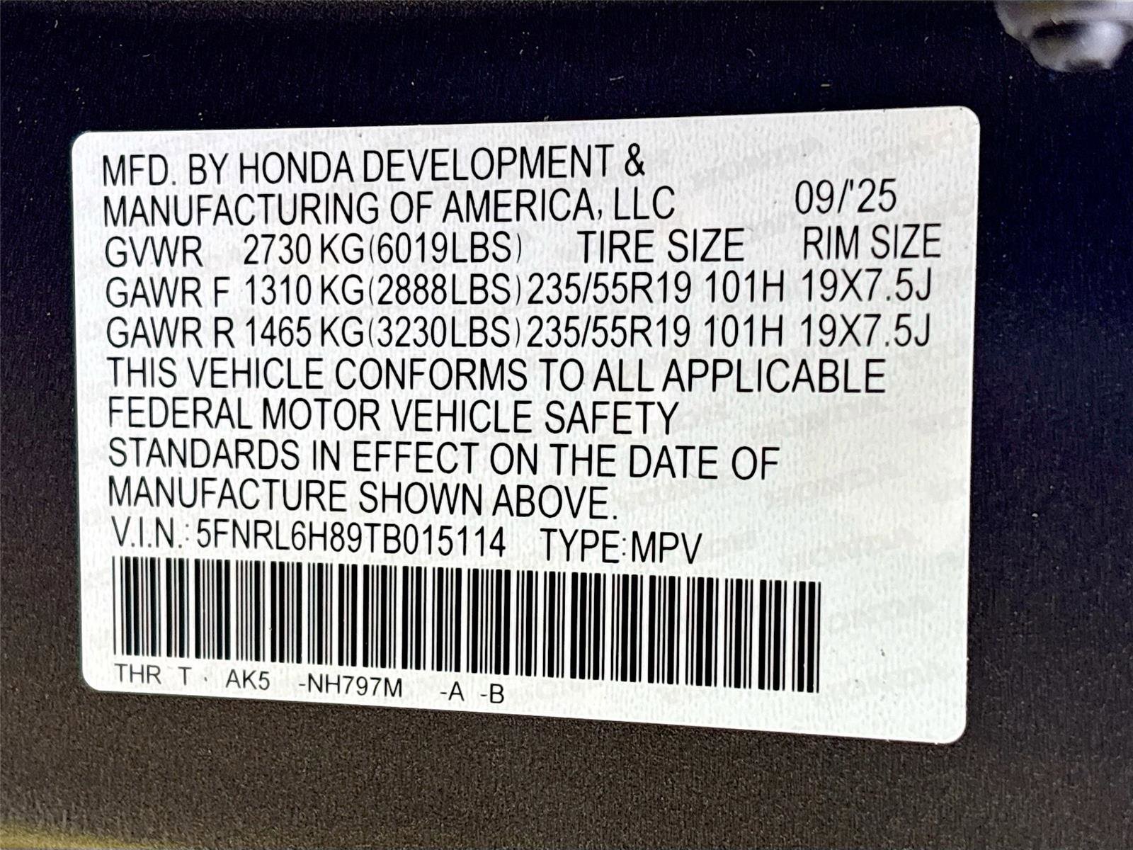 New 2026 Honda Odyssey Touring image 39