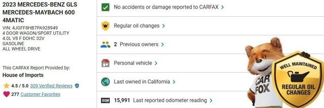 Certified 2023 Mercedes-Benz Maybach GLS 600 4MATIC image 3