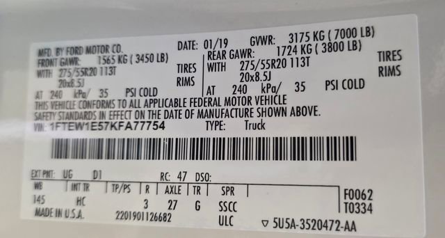 Used 2019 Ford F150 Lariat w/ Equipment Group 502A Luxury image 38