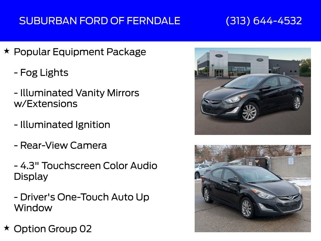 Used 2015 Hyundai Elantra SE w/ Option Group 02 image 9