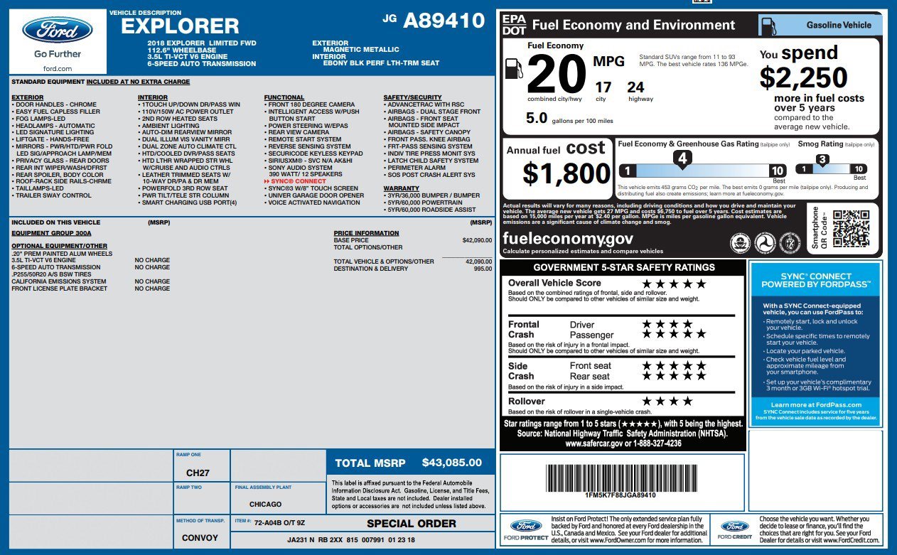 Used 2018 Ford Explorer Limited FWD image 8