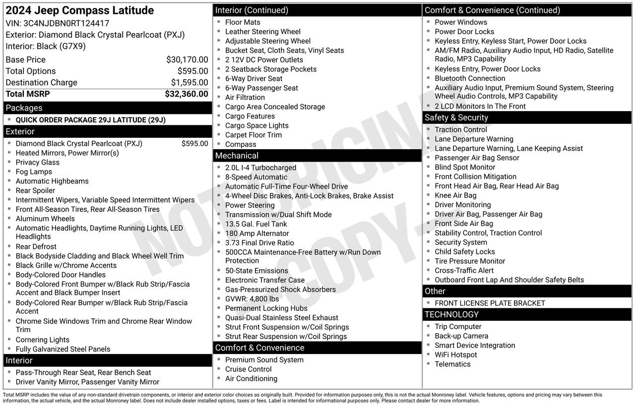 Used 2024 Jeep Compass Latitude image 34