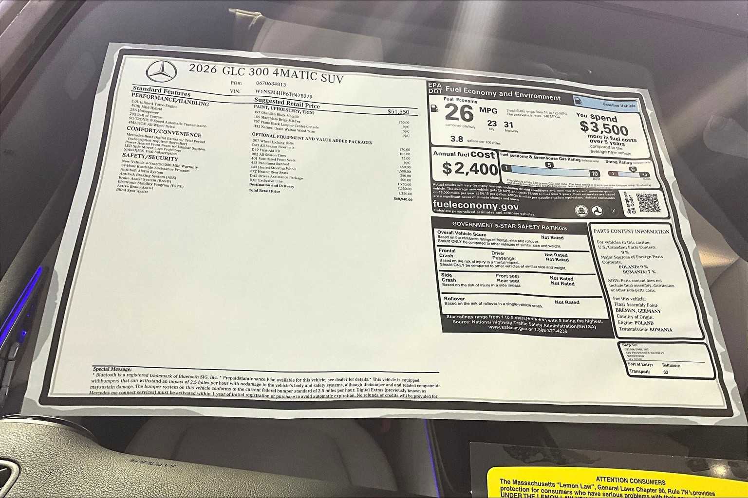 New 2026 Mercedes-Benz GLC 300 4MATIC image 18