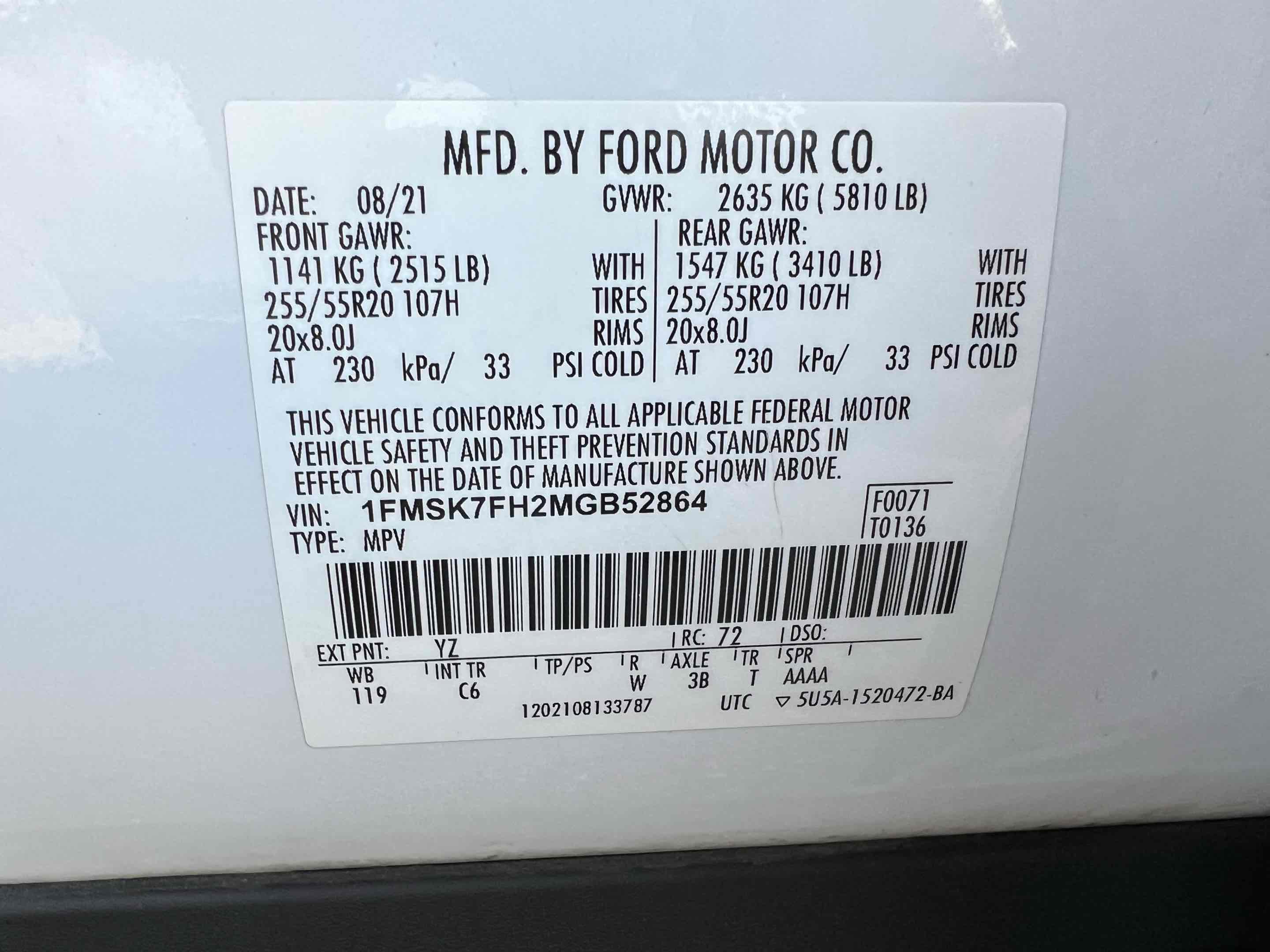 Used 2021 Ford Explorer Limited w/ Equipment Group 301A image 13