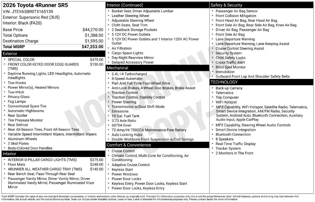 New 2026 Toyota 4Runner SR5 AWD/4WD image 21