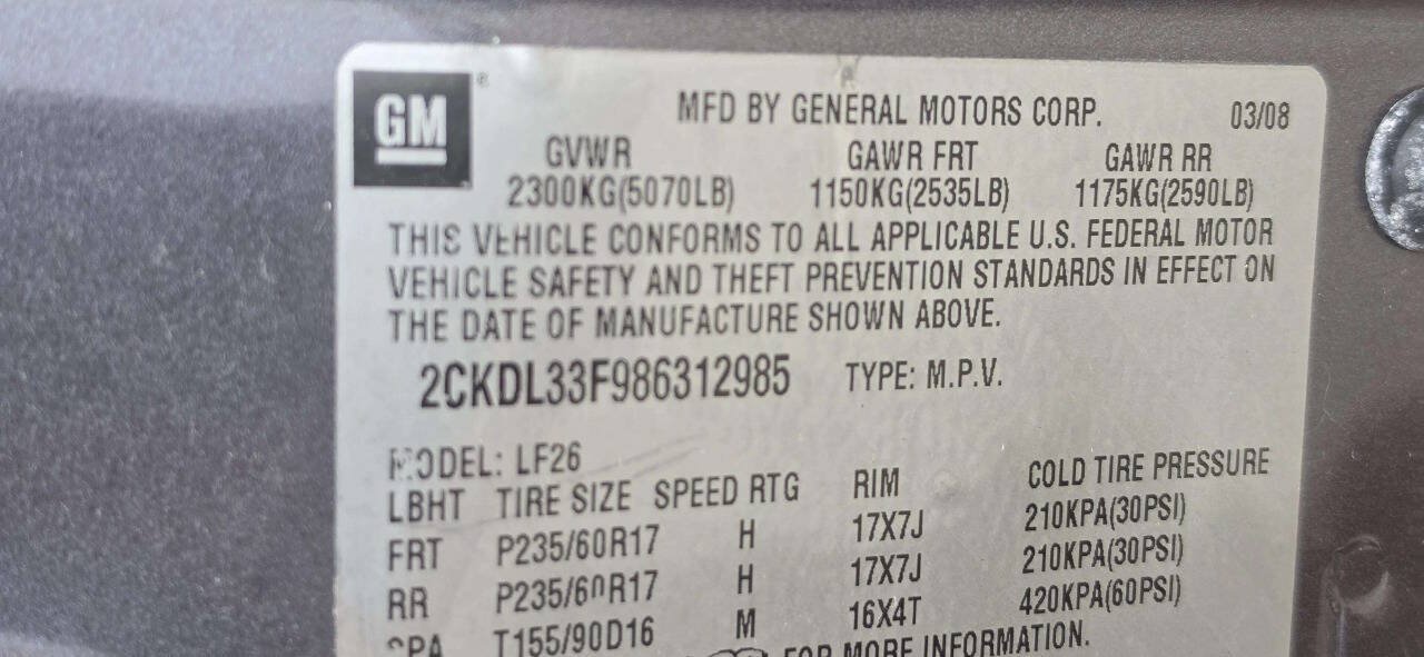 Used 2008 Pontiac Torrent 2WD w/ Preferred Package image 12