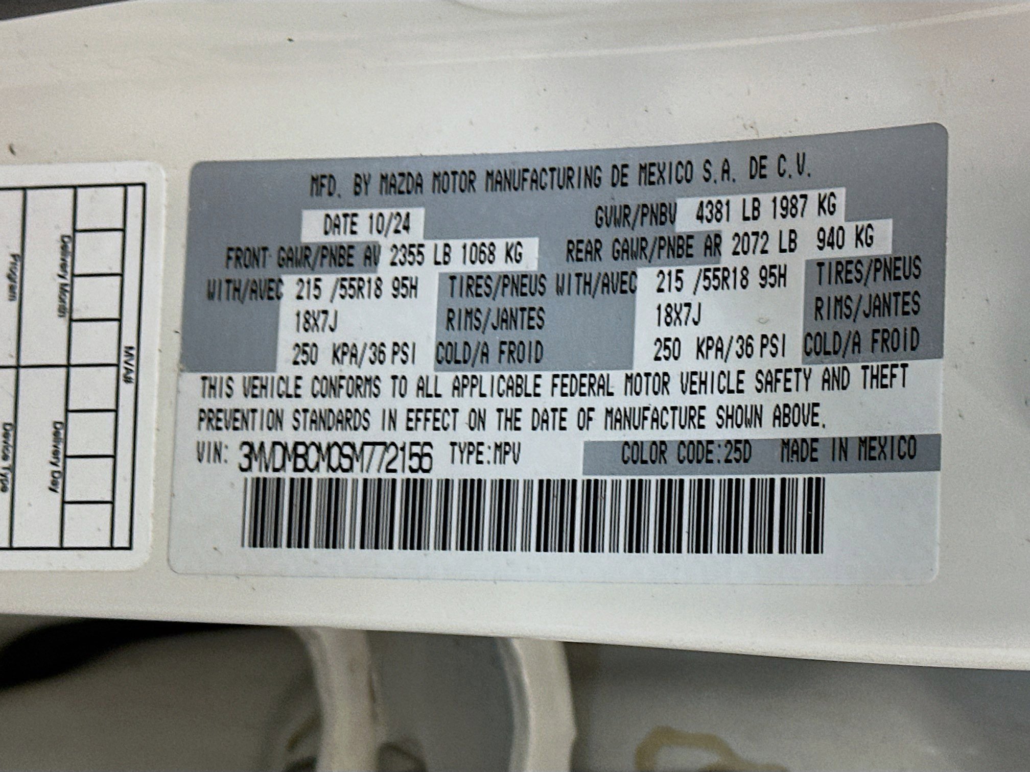 Used 2025 MAZDA CX-30 AWD 2.5 S w/ Preferred Package image 12