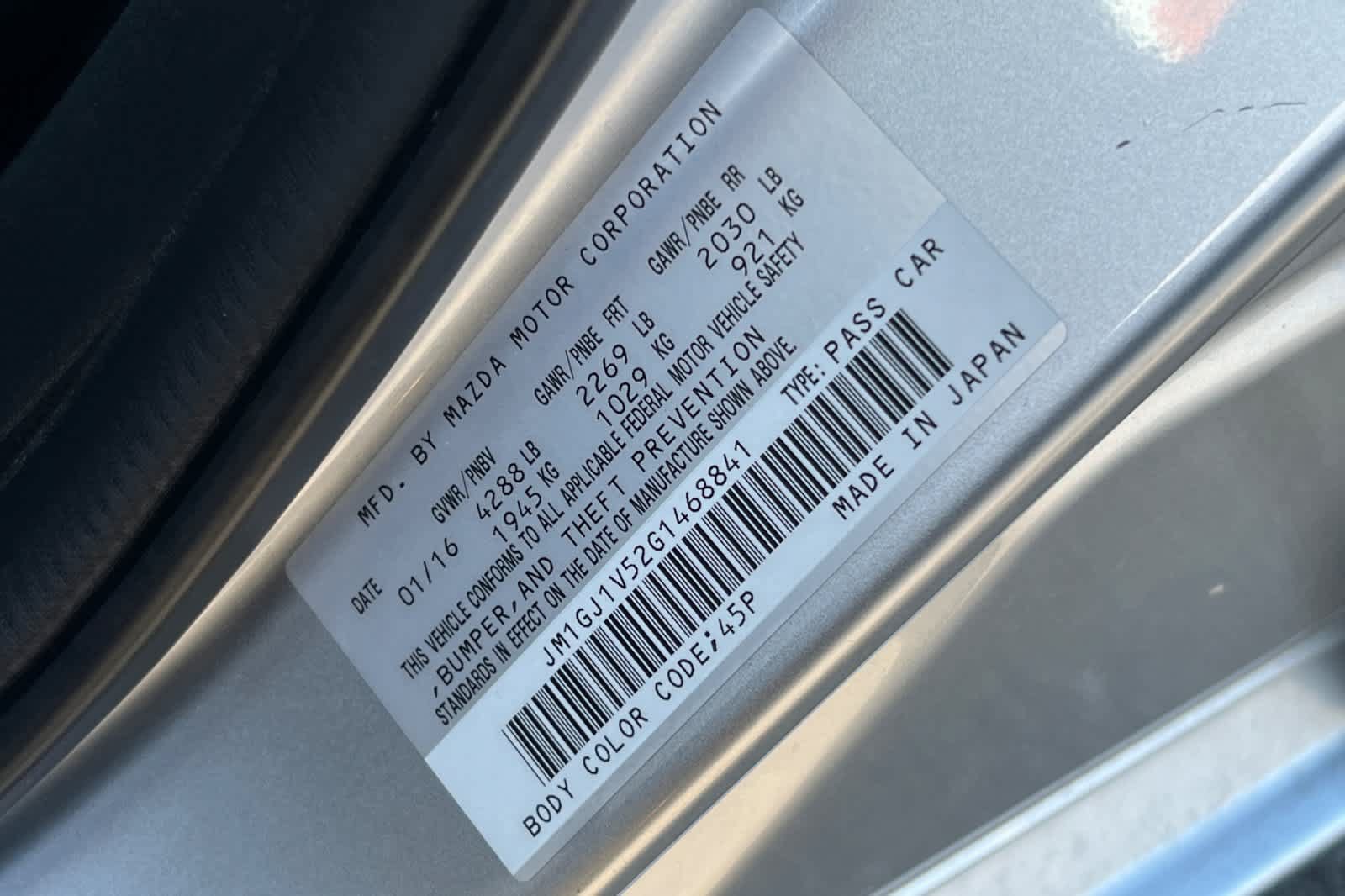 Used 2016 MAZDA MAZDA6 Touring FWD image 32