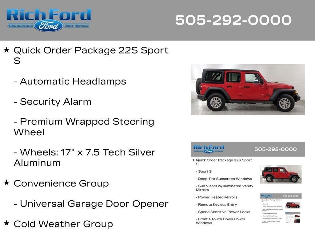 Used 2023 Jeep Wrangler Unlimited Sport AWD/4WD image 24