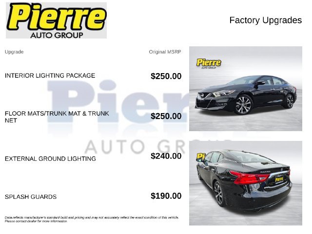Used 2017 Nissan Maxima 3.5 SL w/ Interior Lighting Package FWD image 14