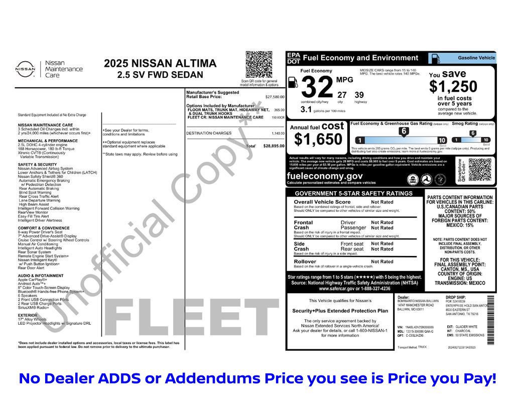 Certified 2025 Nissan Altima 2.5 SV FWD image 32