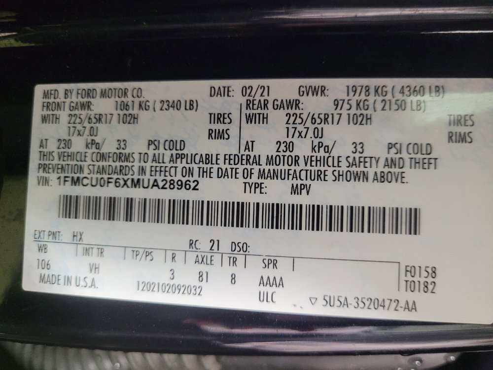 Used 2021 Ford Escape S FWD image 33