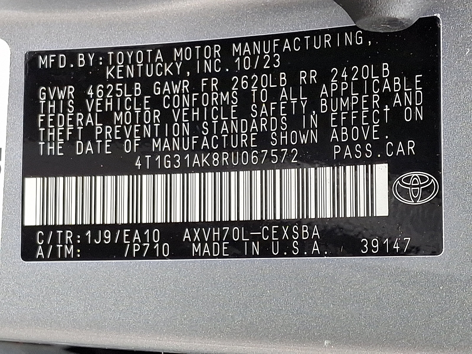 Certified 2024 Toyota Camry SE image 27