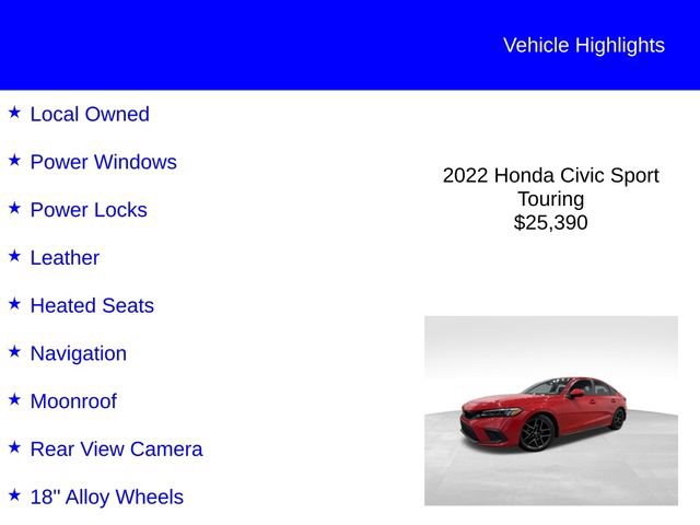 Used 2022 Honda Civic Sport Touring image 2