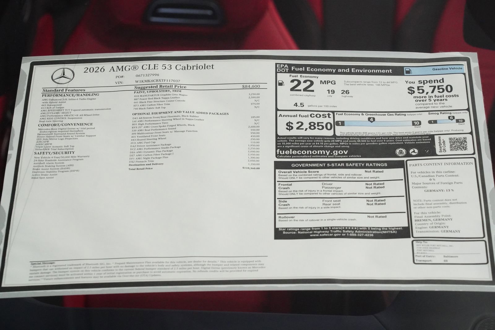 New 2026 Mercedes-Benz CLE 53 AMG 4MATIC Cabriolet image 40
