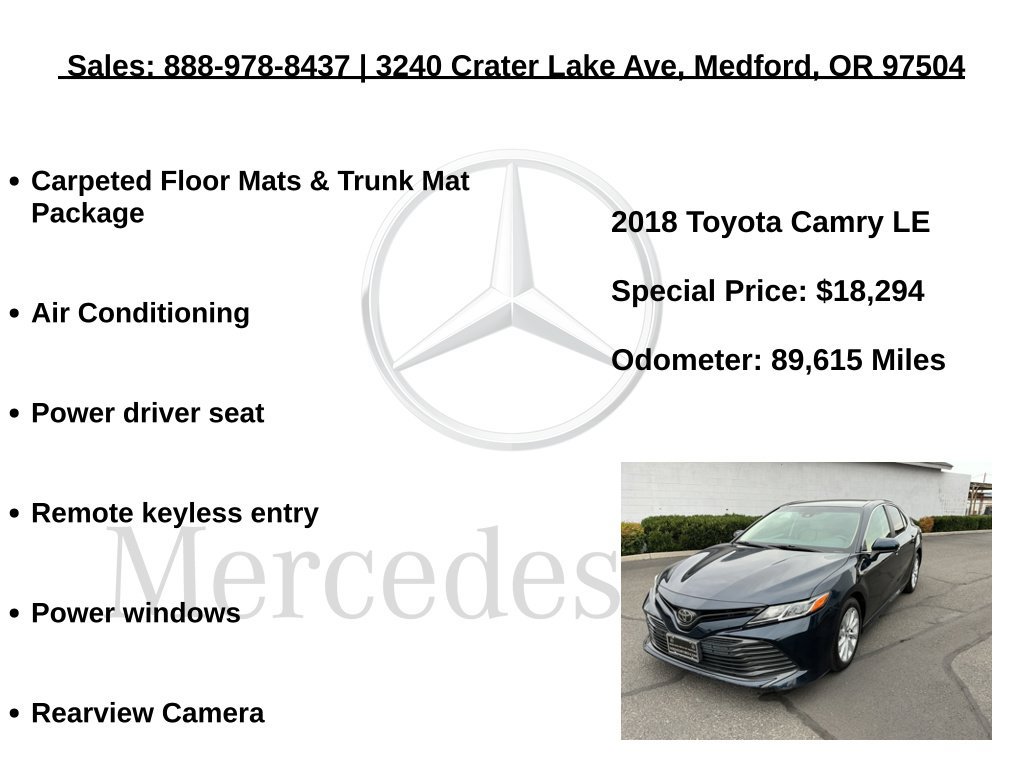Used 2018 Toyota Camry LE FWD image 6