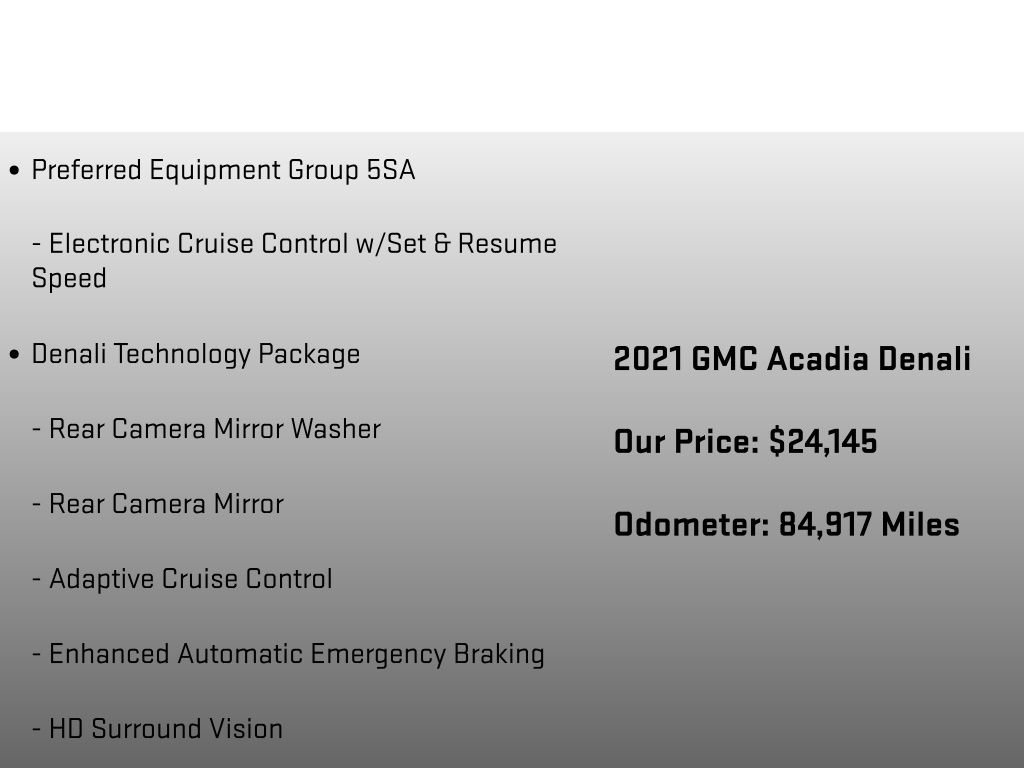 Used 2021 GMC Acadia Denali w/ Denali Technology Package FWD image 6