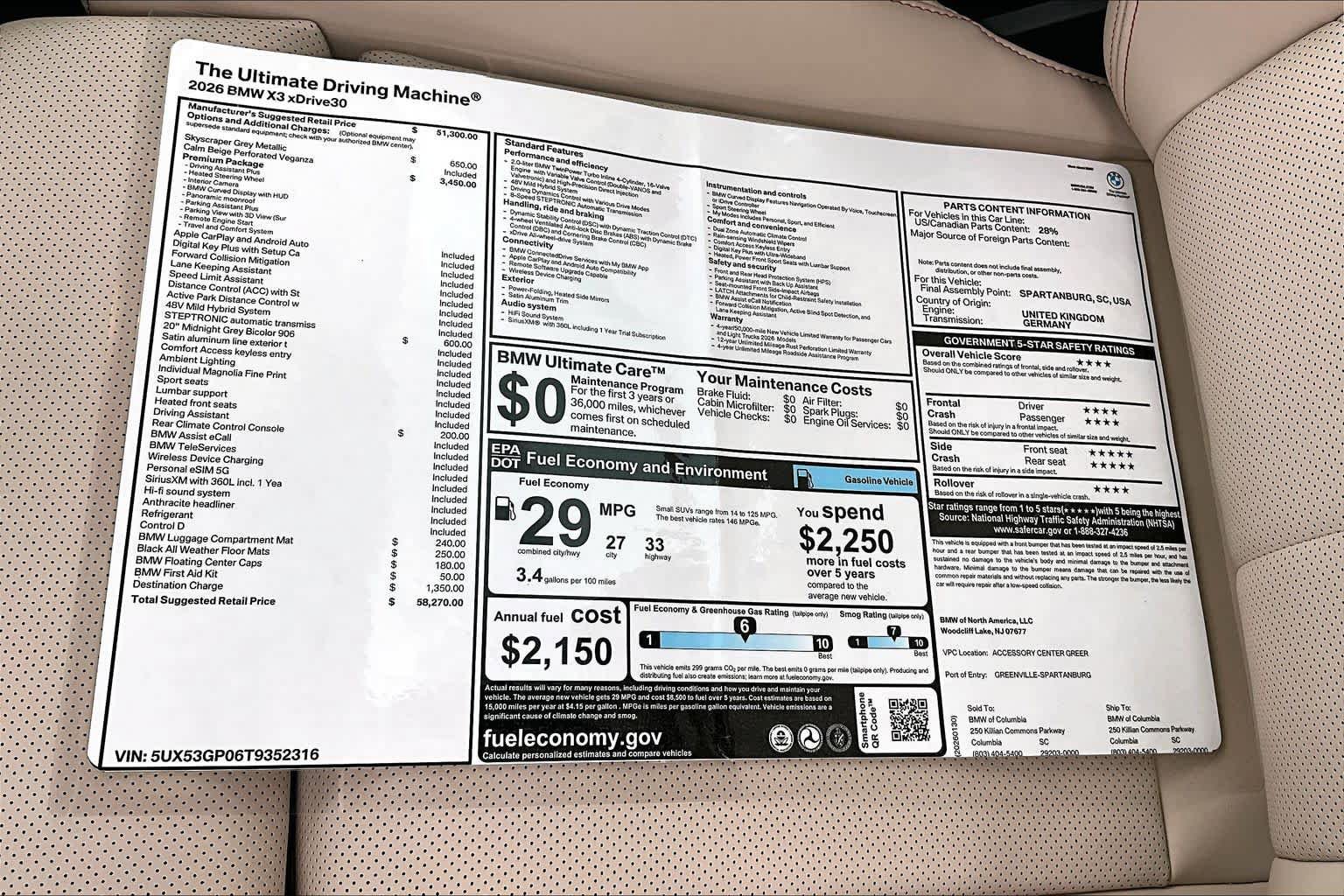 New 2026 BMW X3 xDrive30 w/ Premium Package AWD/4WD image 19