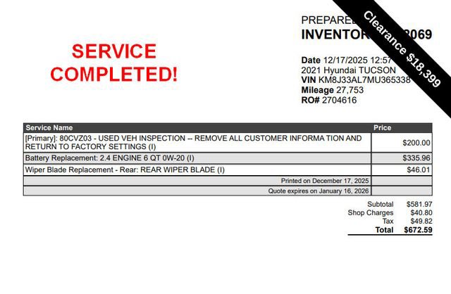 Used 2021 Hyundai Tucson SEL w/ Cargo Package image 8