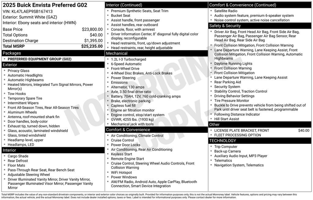 Used 2025 Buick Envista Preferred image 15