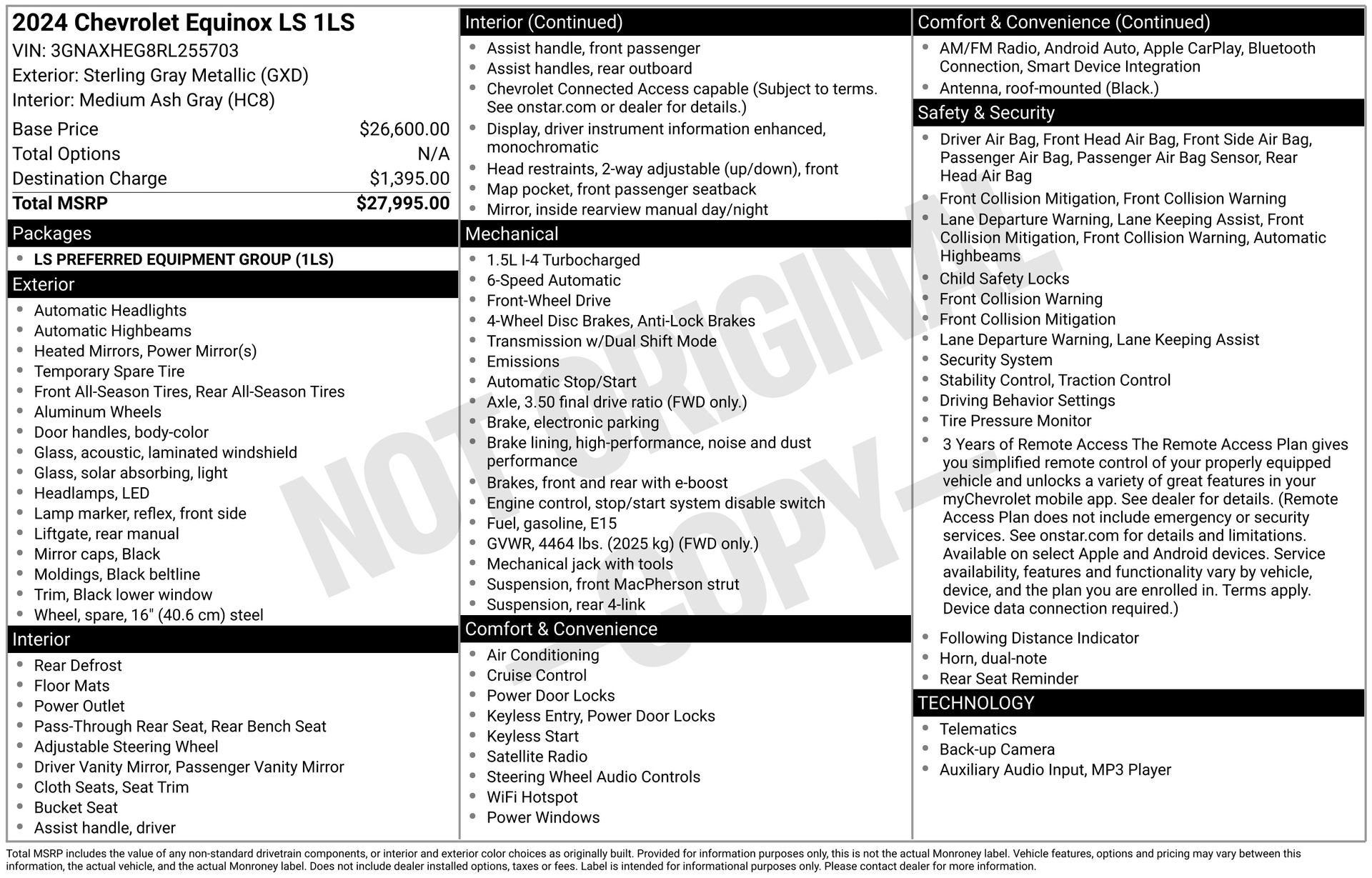 Used 2024 Chevrolet Equinox LS FWD image 38