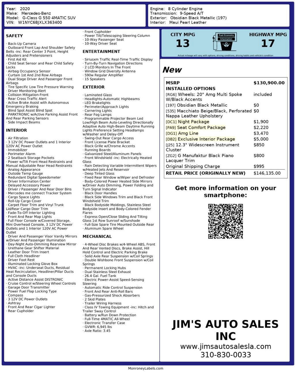 Used 2020 Mercedes-Benz G 550 image 10