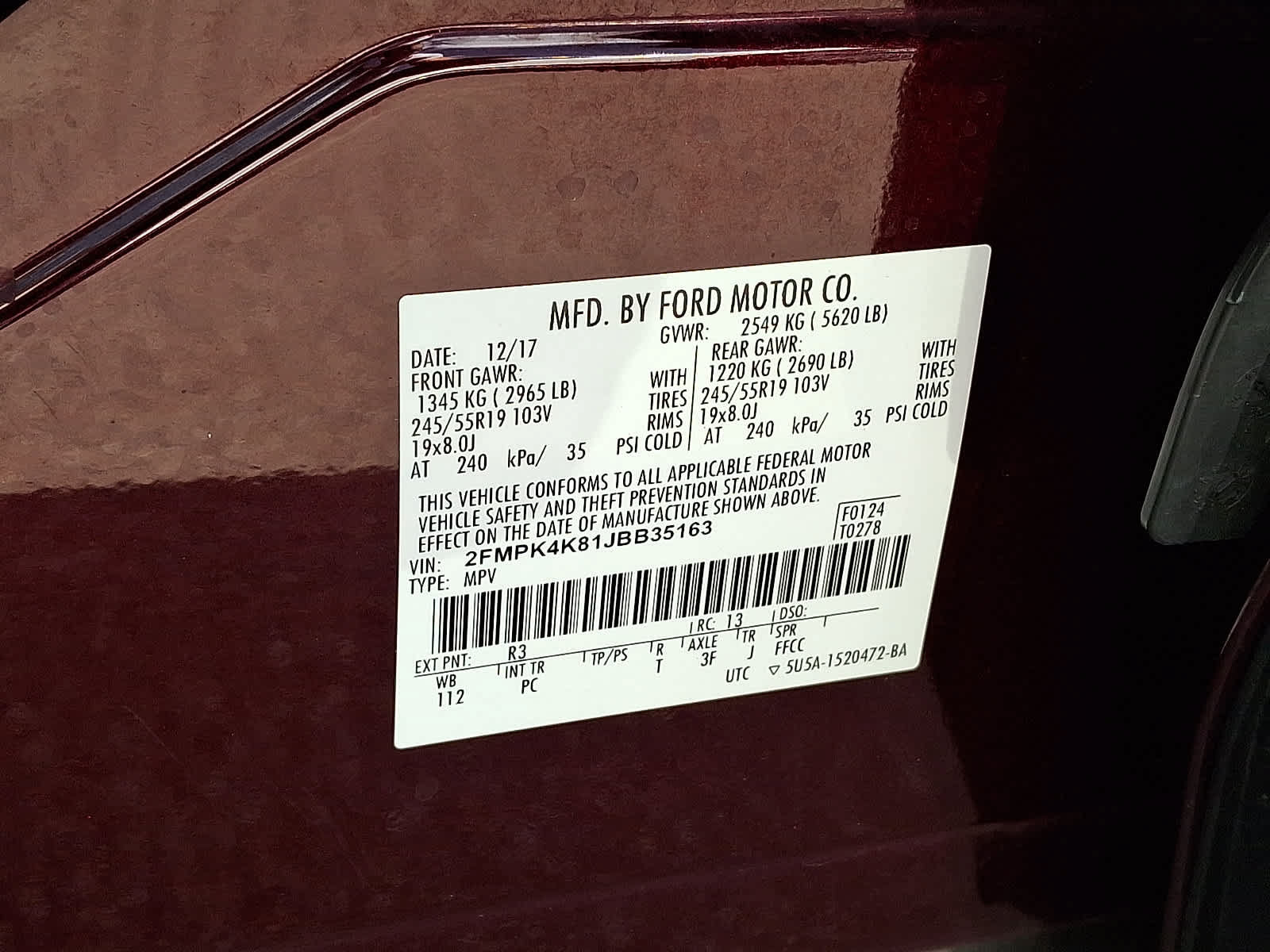 Used 2018 Ford Edge Titanium w/ Equipment Group 301A AWD/4WD image 29