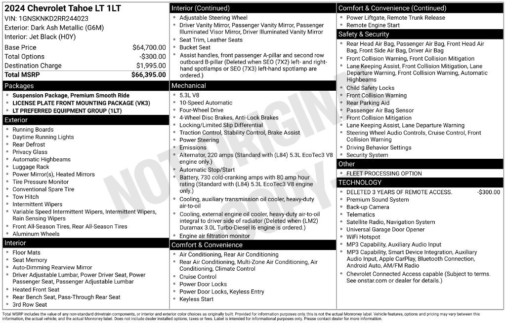 Used 2024 Chevrolet Tahoe LT AWD/4WD image 26