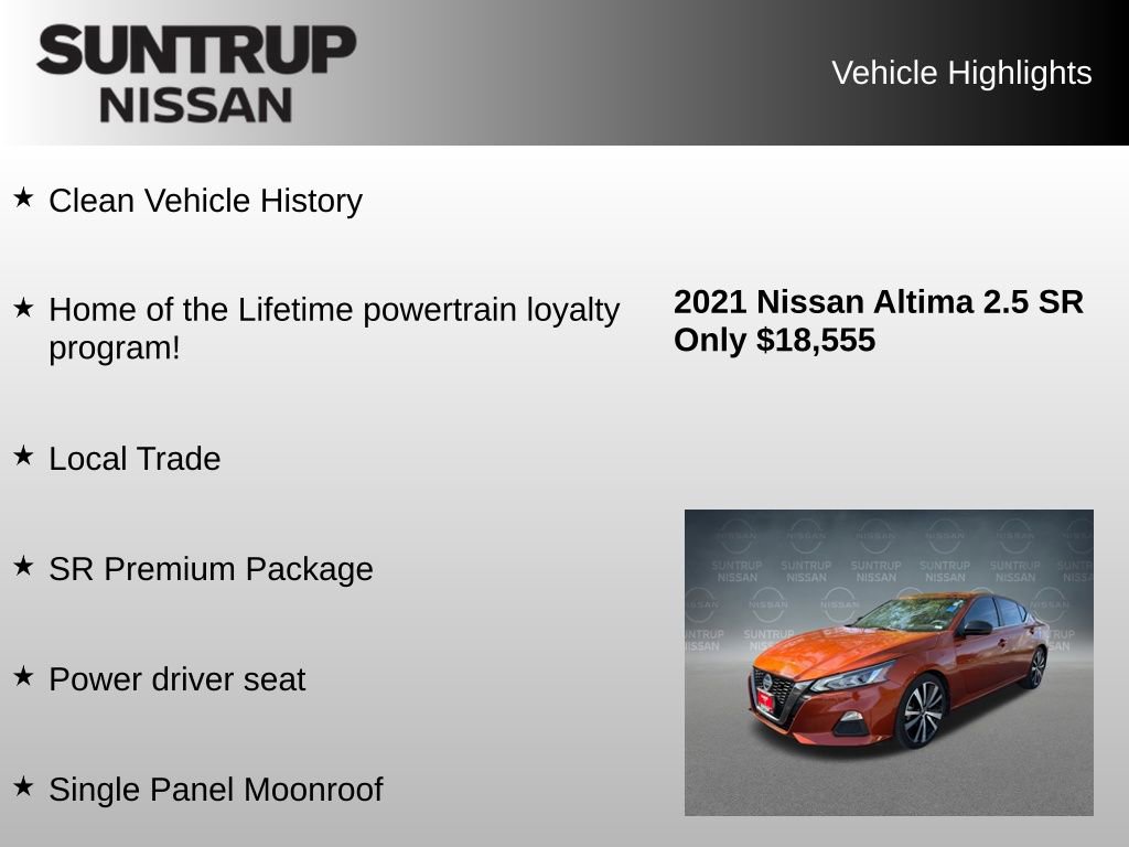 Used 2021 Nissan Altima 2.5 SR w/ SR Premium Package FWD image 8