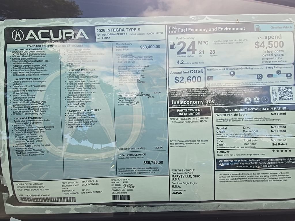New 2026 Acura Integra Type S FWD image 28