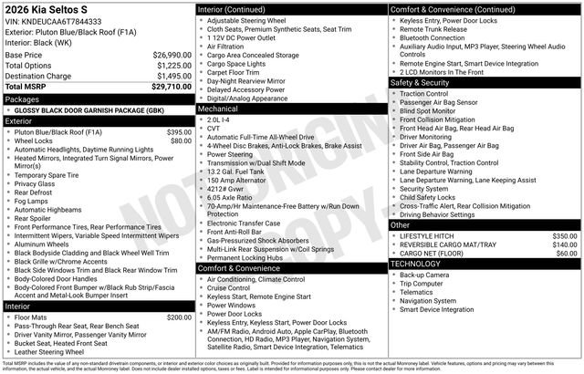 New 2026 Kia Seltos S AWD/4WD image 22