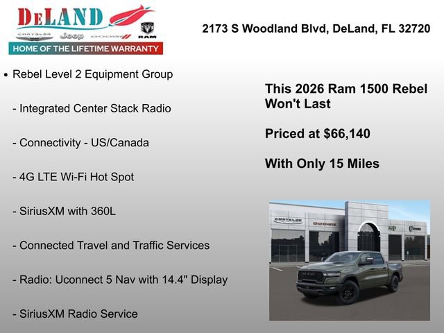 New 2026 RAM 1500 Rebel w/ Rebel Level 2 Equipment Group image 32