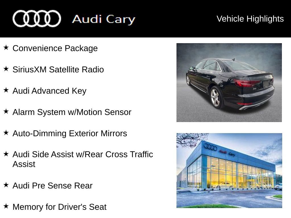 Used 2019 Audi A4 2.0T Premium w/ Convenience Package image 3