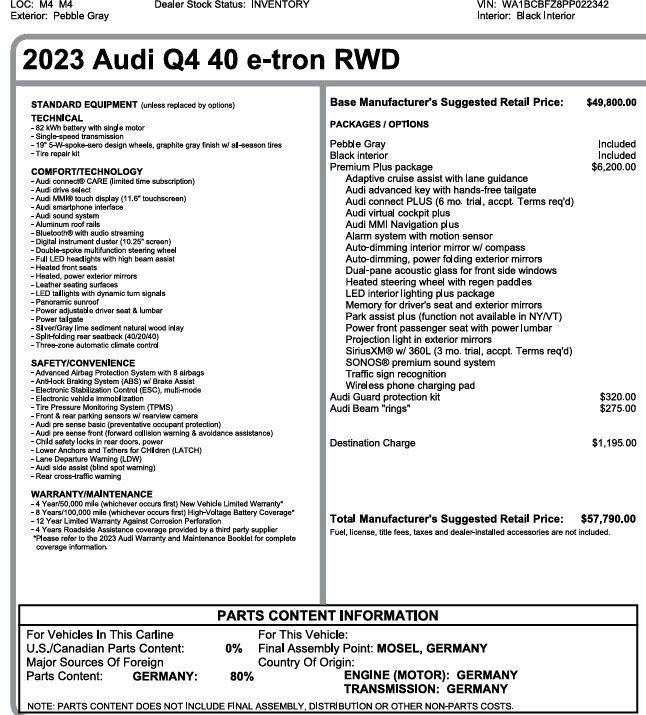 Used 2022 Audi Q4 e-tron Premium Plus image 14