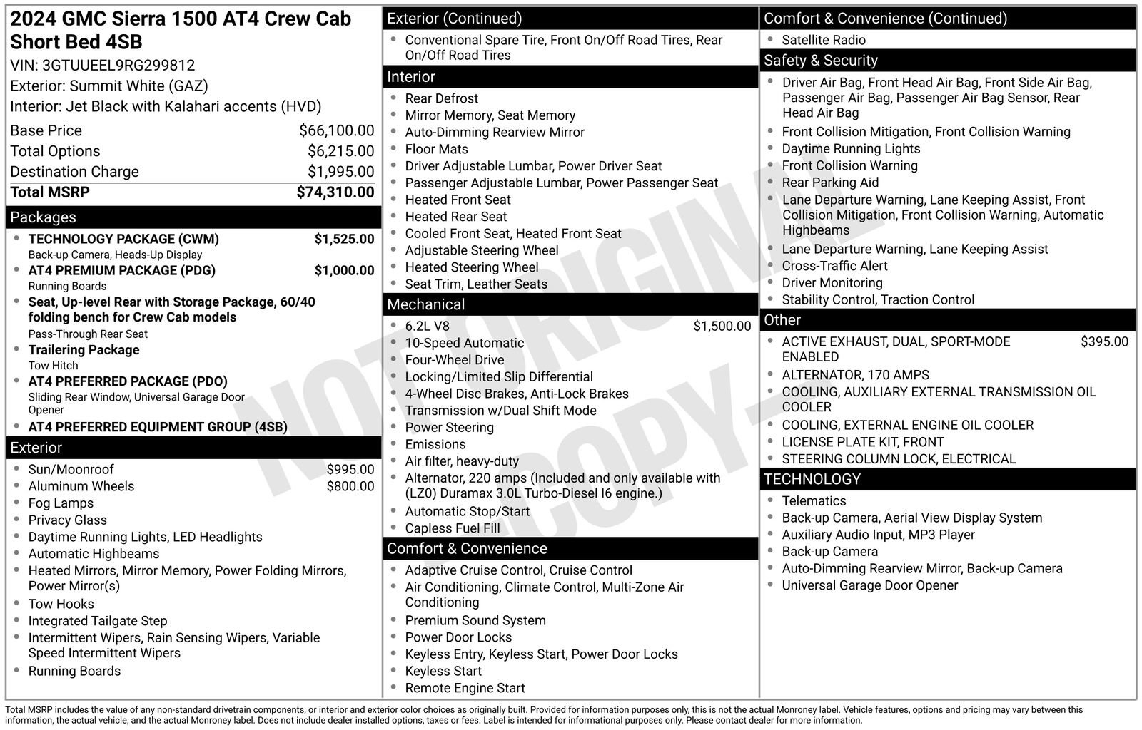 Certified 2024 GMC Sierra 1500 AT4 w/ Technology Package image 2