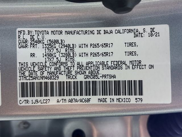 Used 2022 Toyota Tacoma TRD Sport w/ TRD Premium Sport Package AWD/4WD image 34