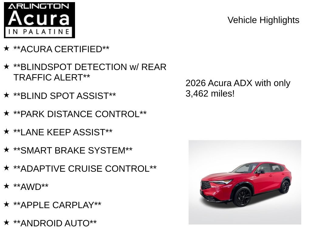 Certified 2026 Acura ADX A-Spec w/ Advance Package AWD/4WD image 7