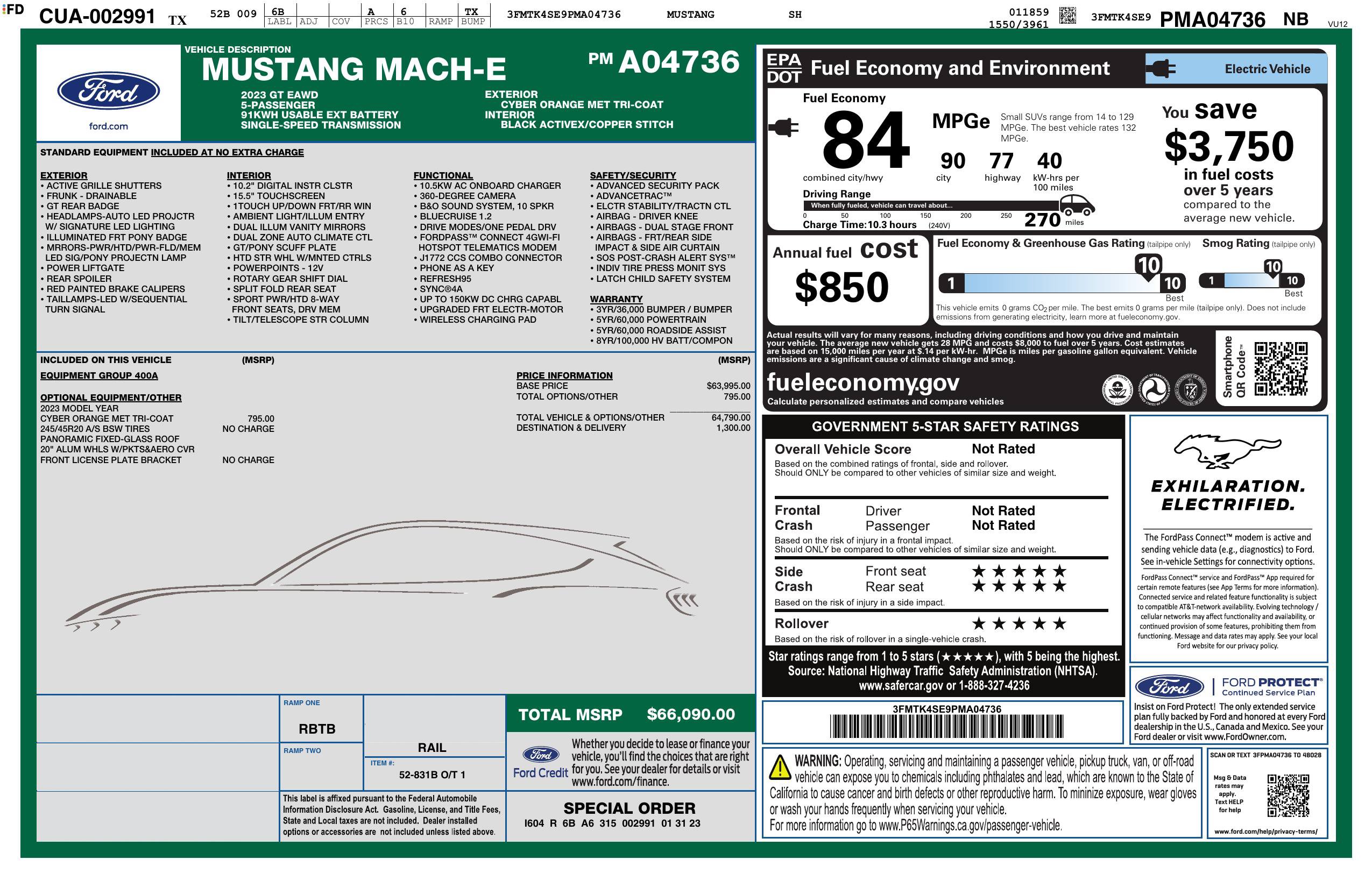 Used 2023 Ford Mustang Mach-E GT AWD/4WD image 3