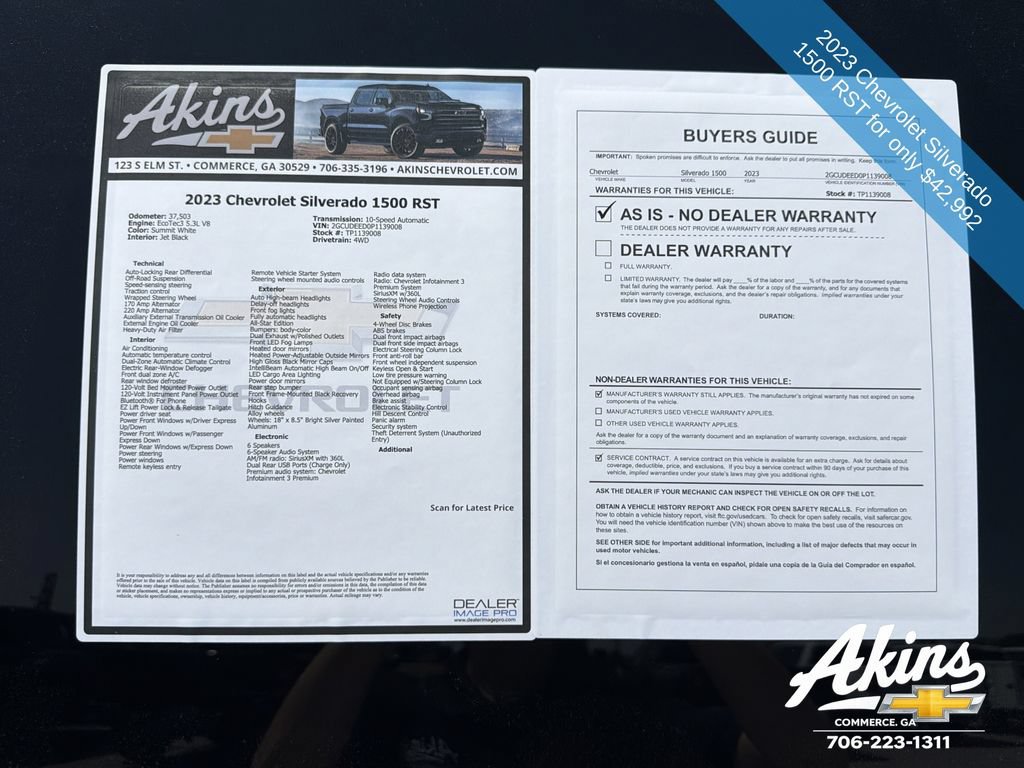 Certified 2023 Chevrolet Silverado 1500 RST w/ Z71 Off-Road Package AWD/4WD image 10