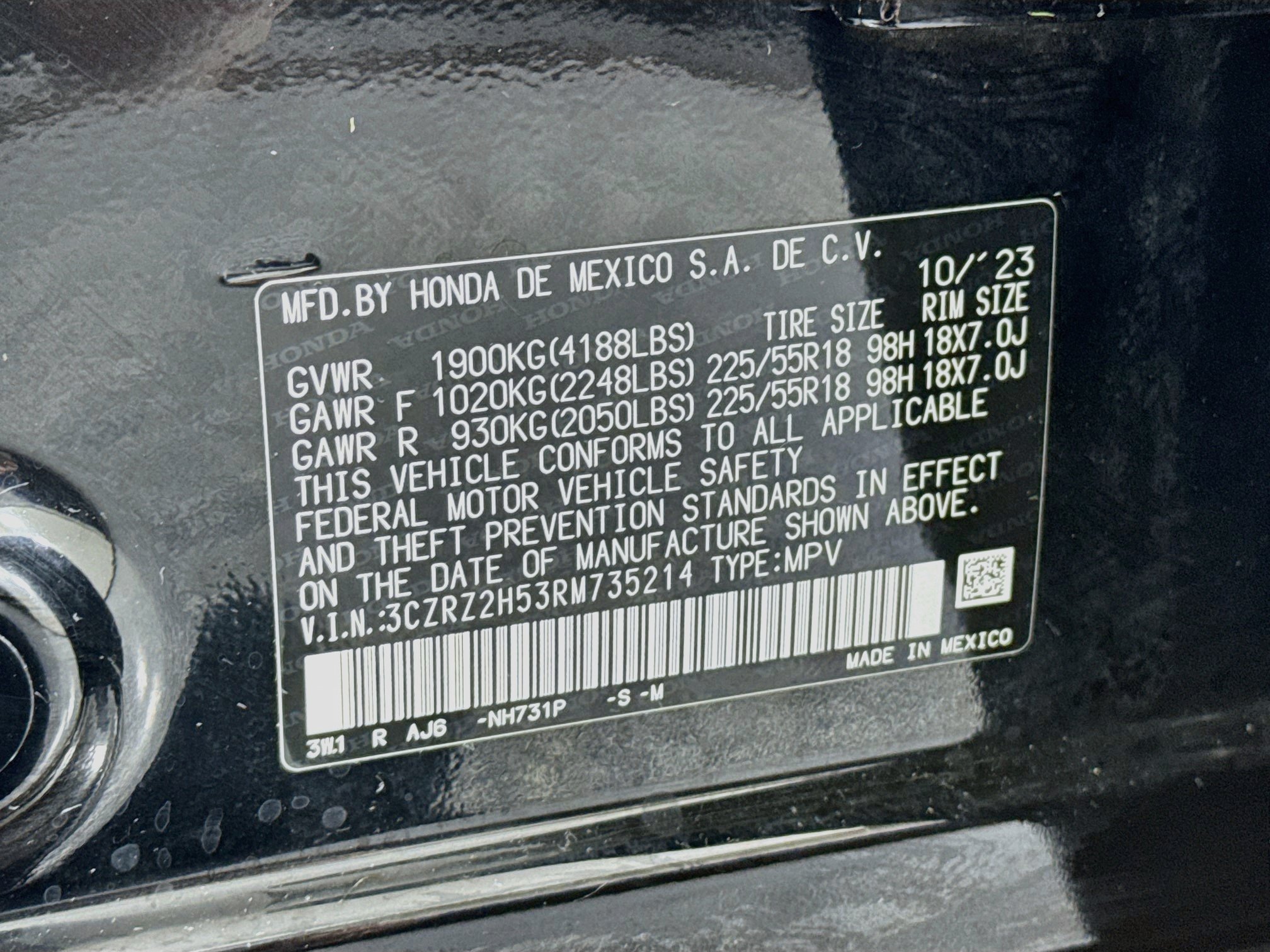 Certified 2024 Honda HR-V Sport image 30