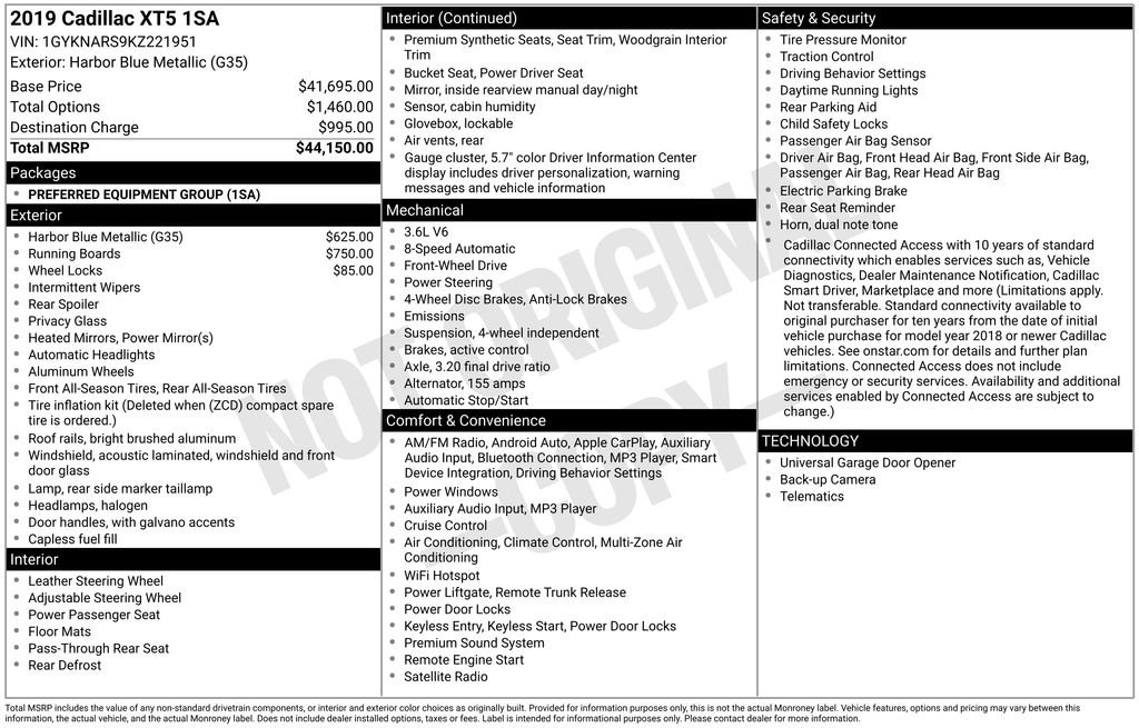 Used 2019 Cadillac XT5 Base image 4