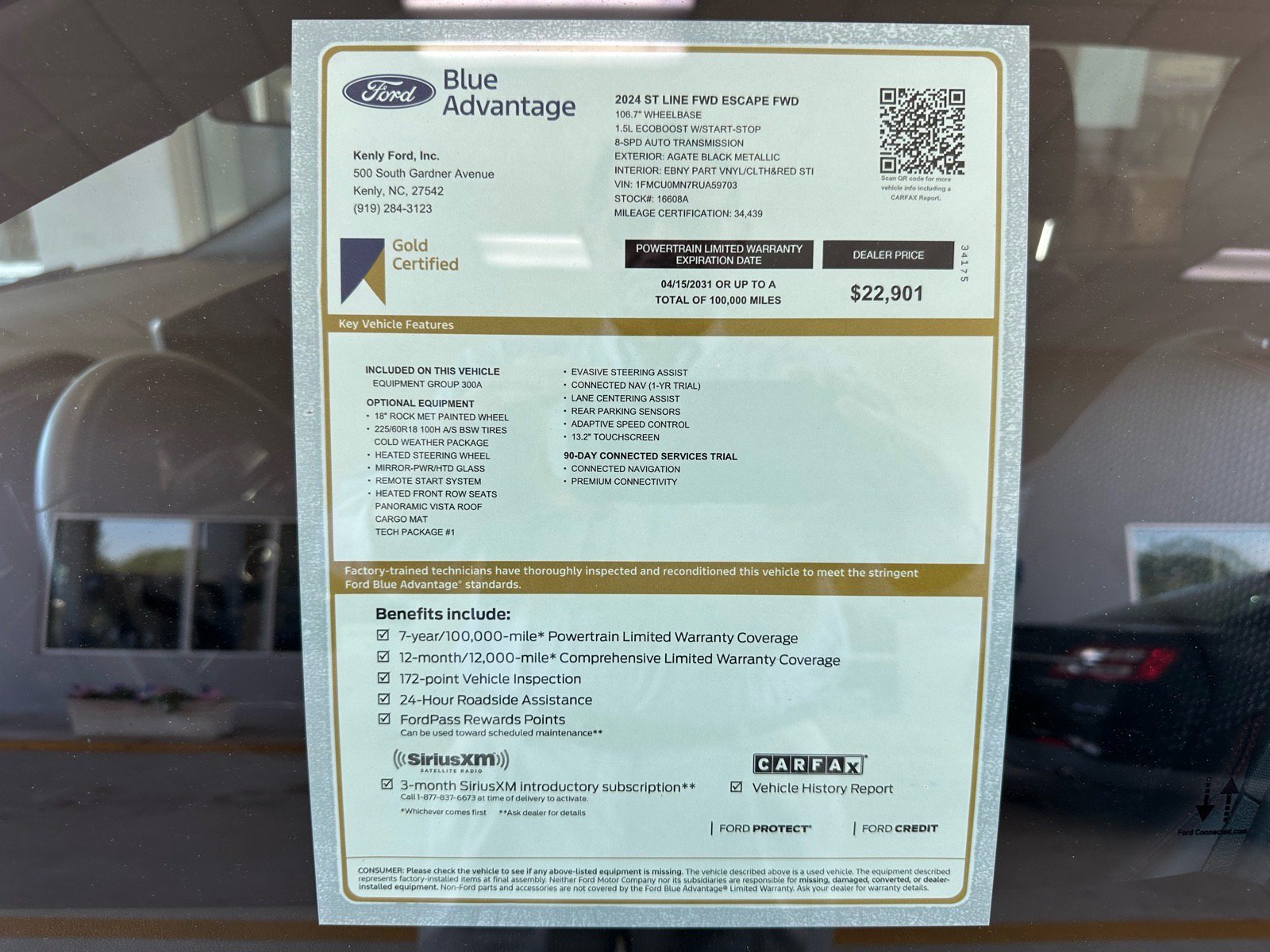 Used 2024 Ford Escape ST-Line w/ Tech Pack #1 FWD image 4