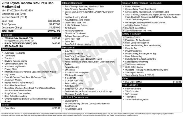 Used 2023 Toyota Tacoma SR5 w/ Technology Package image 4