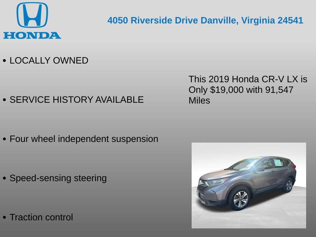 Certified 2019 Honda CR-V LX image 7